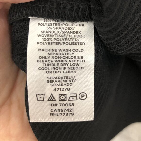 Ann Taylor Medium Solid Black Sleeveless Pleated Blouse Round Neck Pullover NWOT - Picture 8 of 8